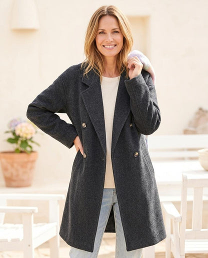 Marvis Mode - Rotor | Lockerer Zweireihiger Mantel Damen