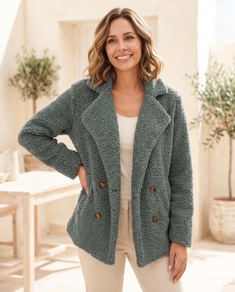 Marvis Mode - Altal | Doppelreihig Strukturiert Jacke Damen
