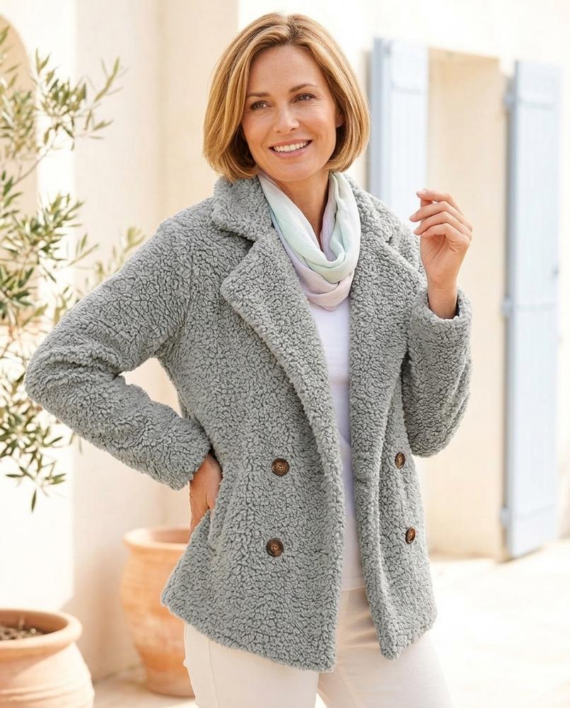 Marvis Mode - Altal | Doppelreihig Strukturiert Jacke Damen