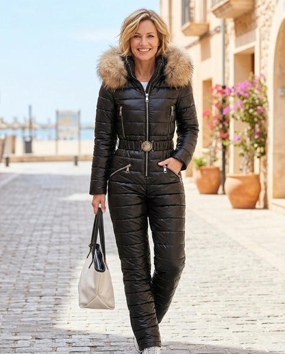 Marvis Mode - Maron | Wattierter Taillierter Anzug Damen