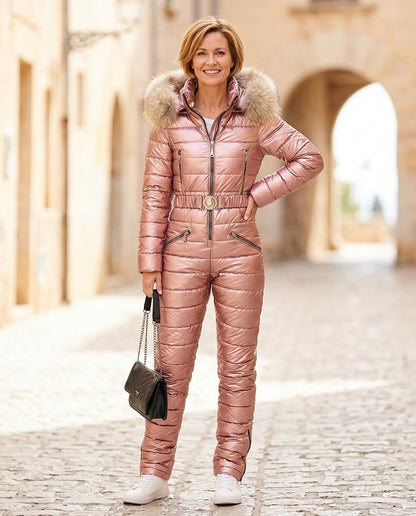 Marvis Mode - Maron | Wattierter Taillierter Anzug Damen