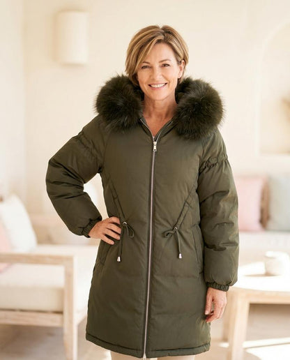 Marvis Mode - Miven | Gefütterter Kapuzen Mantel Damen
