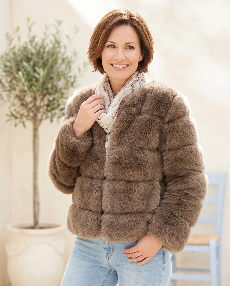 Marvis Mode - Samar | Kragenlose Voluminöse Jacke Damen