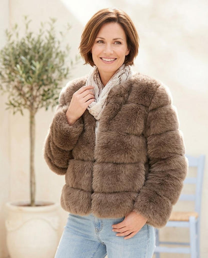 Marvis Mode - Samar | Kragenlose Voluminöse Jacke Damen