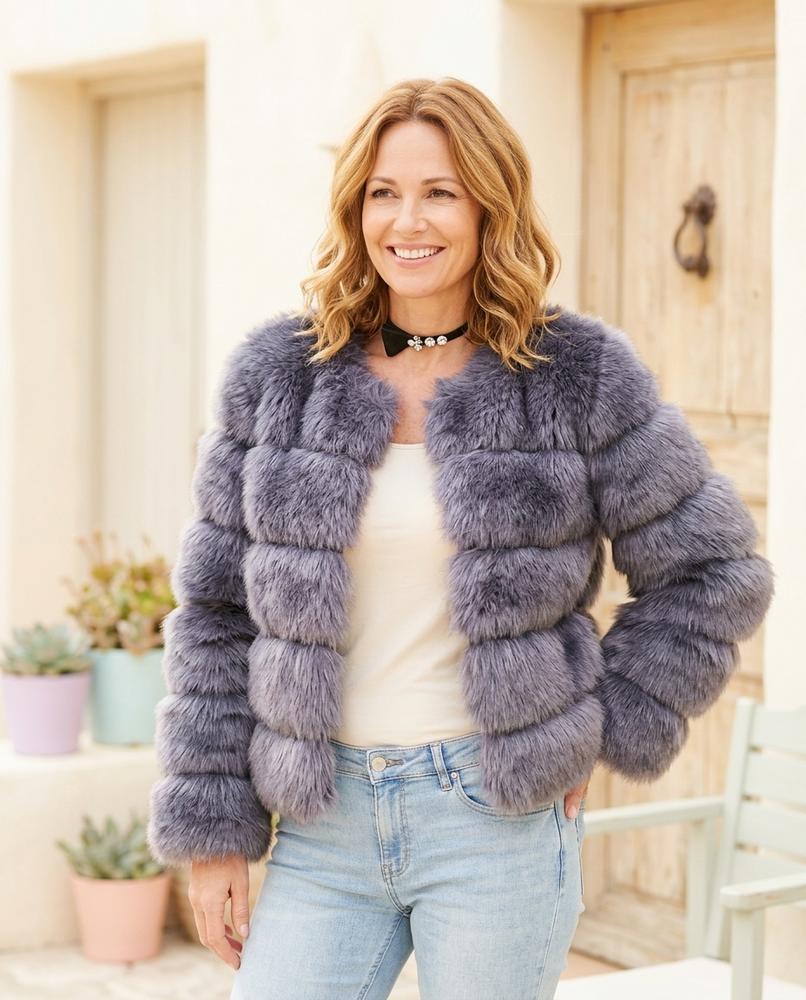 Marvis Mode - Samar | Kragenlose Voluminöse Jacke Damen