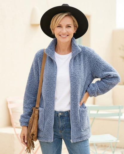 Marvis Mode - Rarel | Hochschließende Strukturierte Jacke Damen
