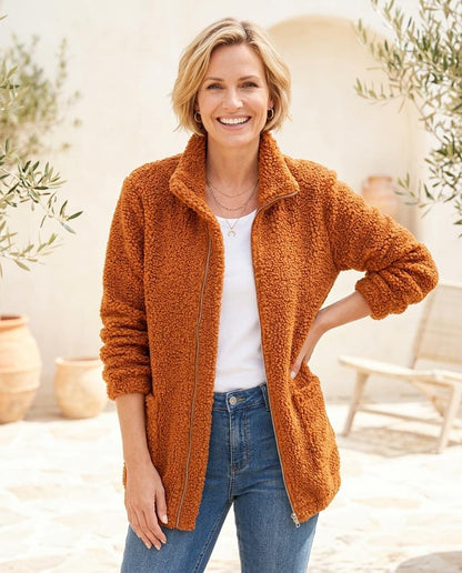 Marvis Mode - Rarel | Hochschließende Strukturierte Jacke Damen