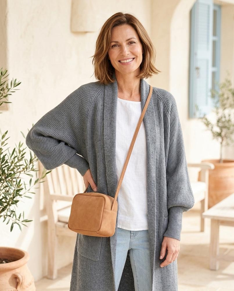 Marvis Mode - Nubas | Gerippter Taillierter Mantel Damen