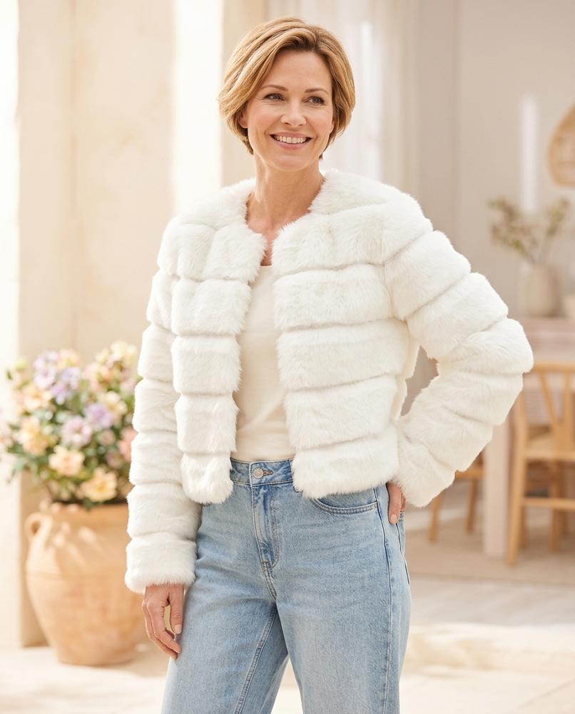 Marvis Mode - Rasil | Zweifarbige Voluminöse Jacke Damen