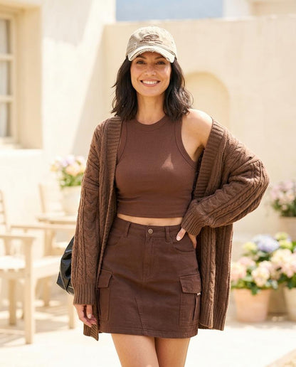 Marvis Mode - Colev | Strukturierter Langgeschnittener Cardigan Damen