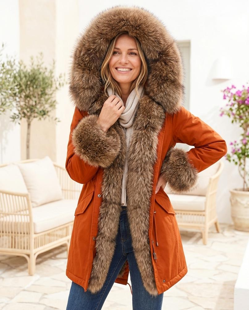Marvis Mode - Yotar | Gefütterter Kapuzen Mantel Damen
