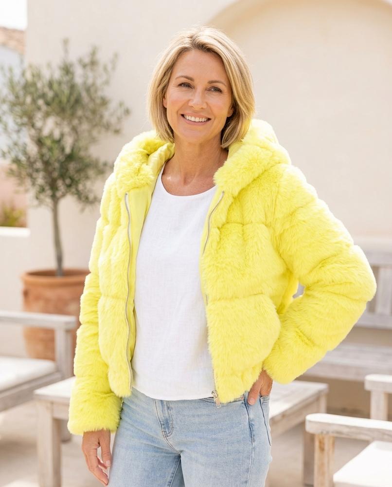 Marvis Mode - Rabid | Kurze Plüsch Jacke Damen