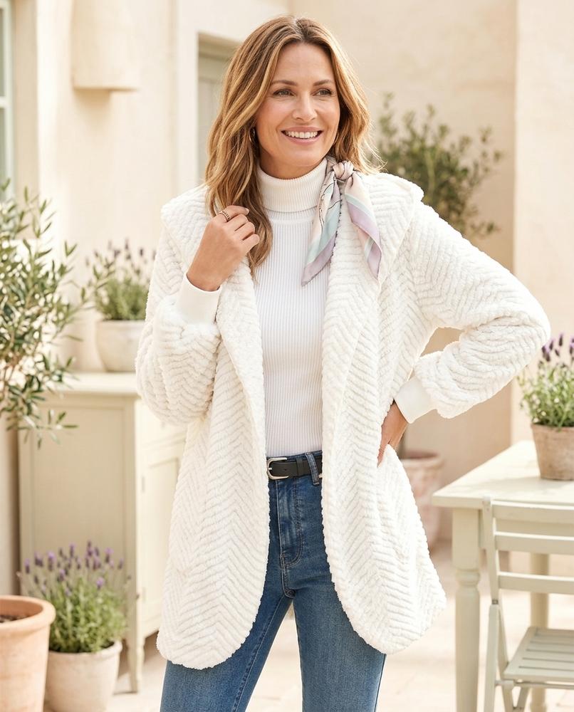 Marvis Mode - Zenet | Strukturiert Plüschig Cardigan Damen