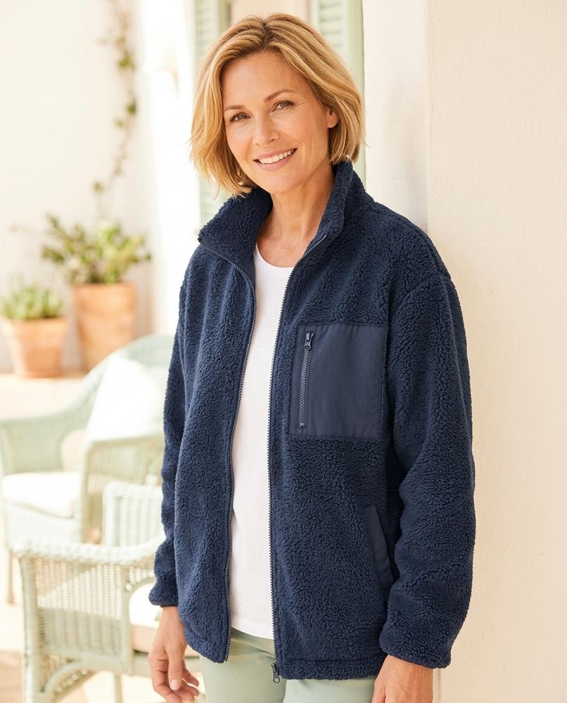 Marvis Mode - Covur | Reißverschluss Teddyplüsch Jacke Damen