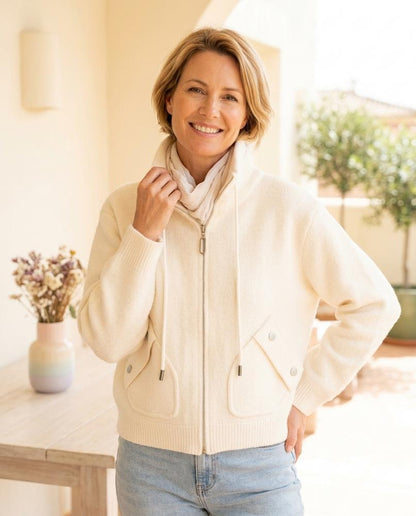 Marvis Mode - Cuser | Hochgeschlossene Gestrickte Jacke Damen