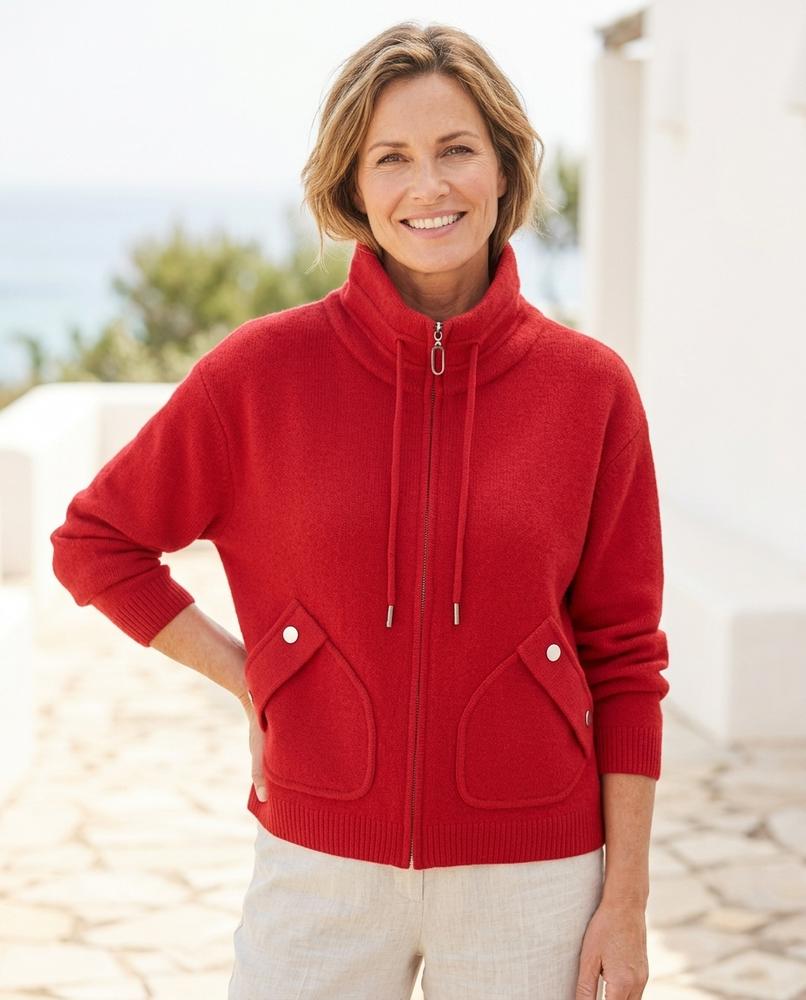 Marvis Mode - Cuser | Hochgeschlossene Gestrickte Jacke Damen