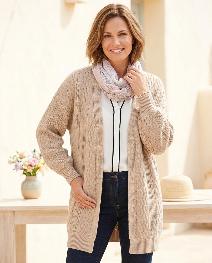 Marvis Mode - Komid | Strukturierter Verschlussloser Cardigan Damen