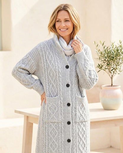 Marvis Mode - Vubad | Langer Grobgestrickter Cardigan Damen
