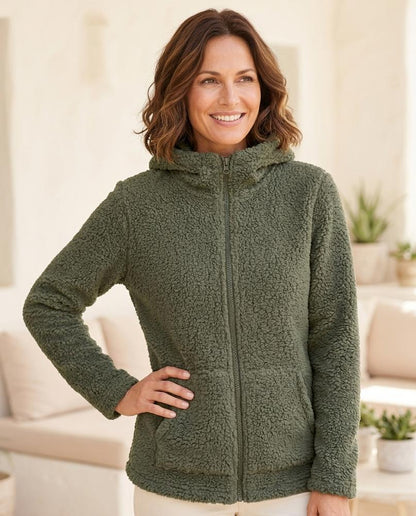 Marvis Mode - Mekor | Reißverschluss Teddyfleece Hoodie Damen