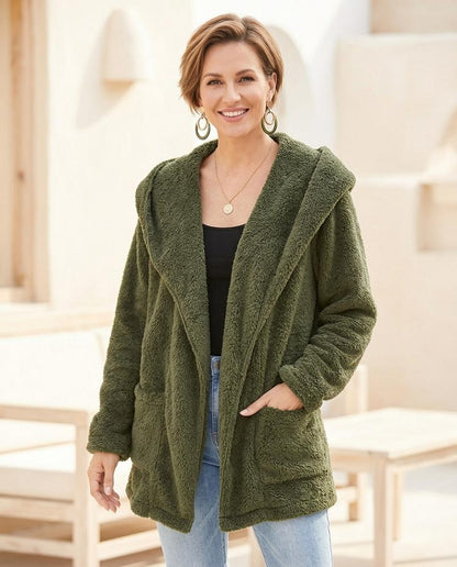 Marvis Mode - Nusuk | Hochfloriger Offener Cardigan Damen