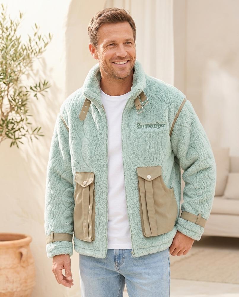 Marvis Mode - Kukok | Plüschige Kontrastierende Jacke Unisex