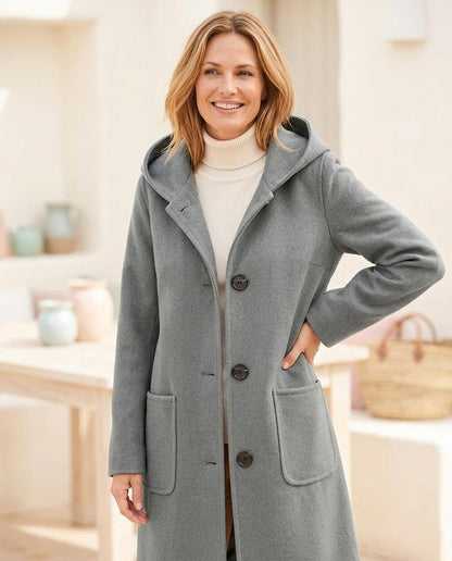 Marvis Mode - Mewev | Geknöpfter Woll Mantel Damen