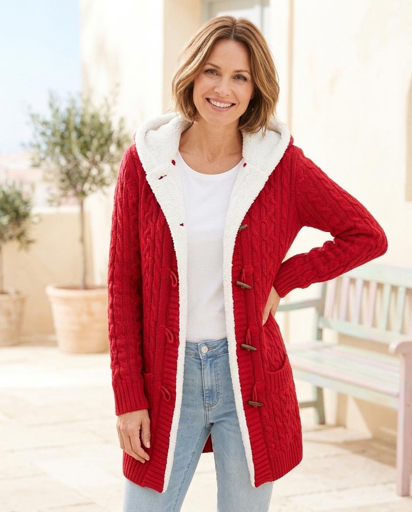 Marvis Mode - Mamit | Gefütterte Strukturierte Strickjacke Damen