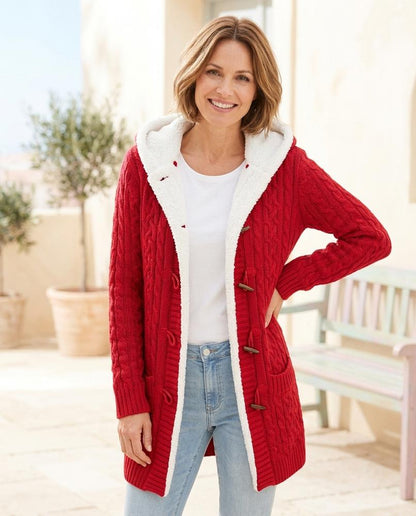 Marvis Mode - Mamit | Gefütterte Strukturierte Strickjacke Damen