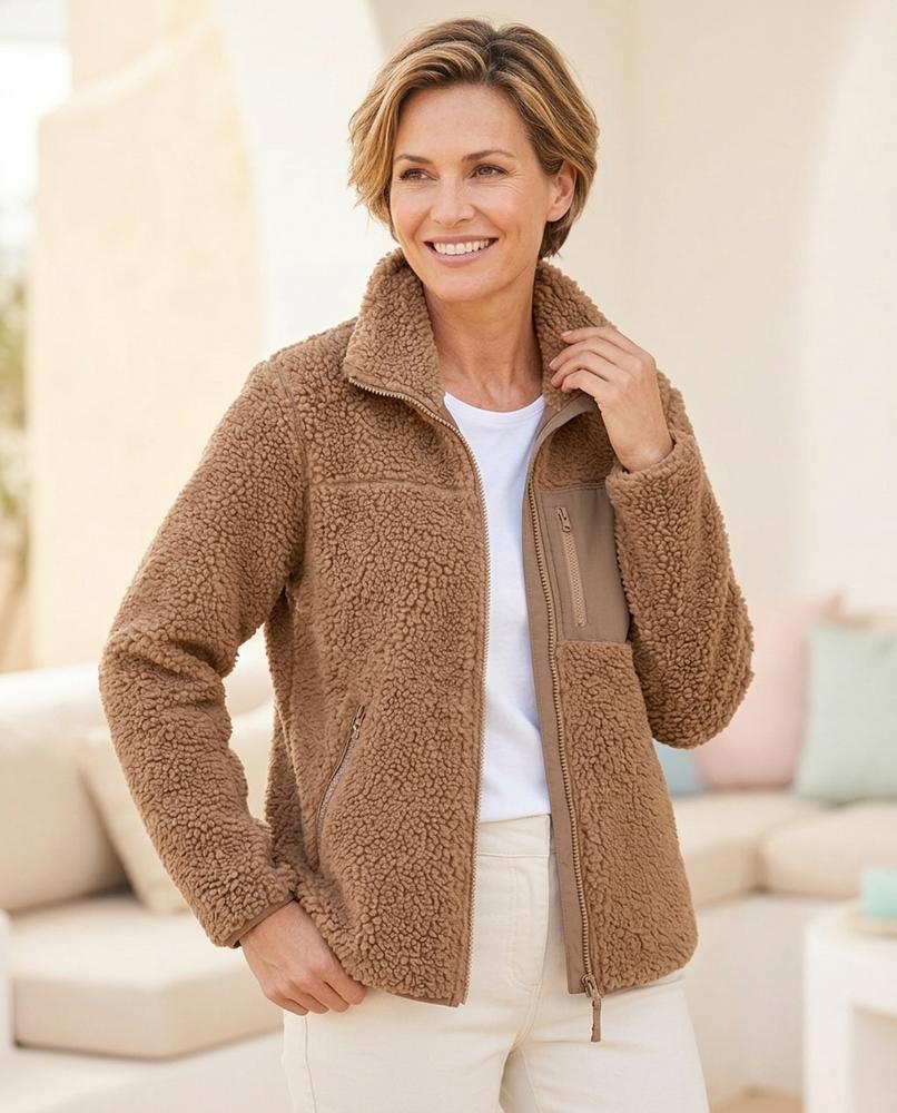 Marvis Mode - Nihas | Langärmlige Teddyfleece Jacke Damen