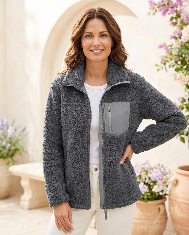 Marvis Mode - Nihas | Langärmlige Teddyfleece Jacke Damen