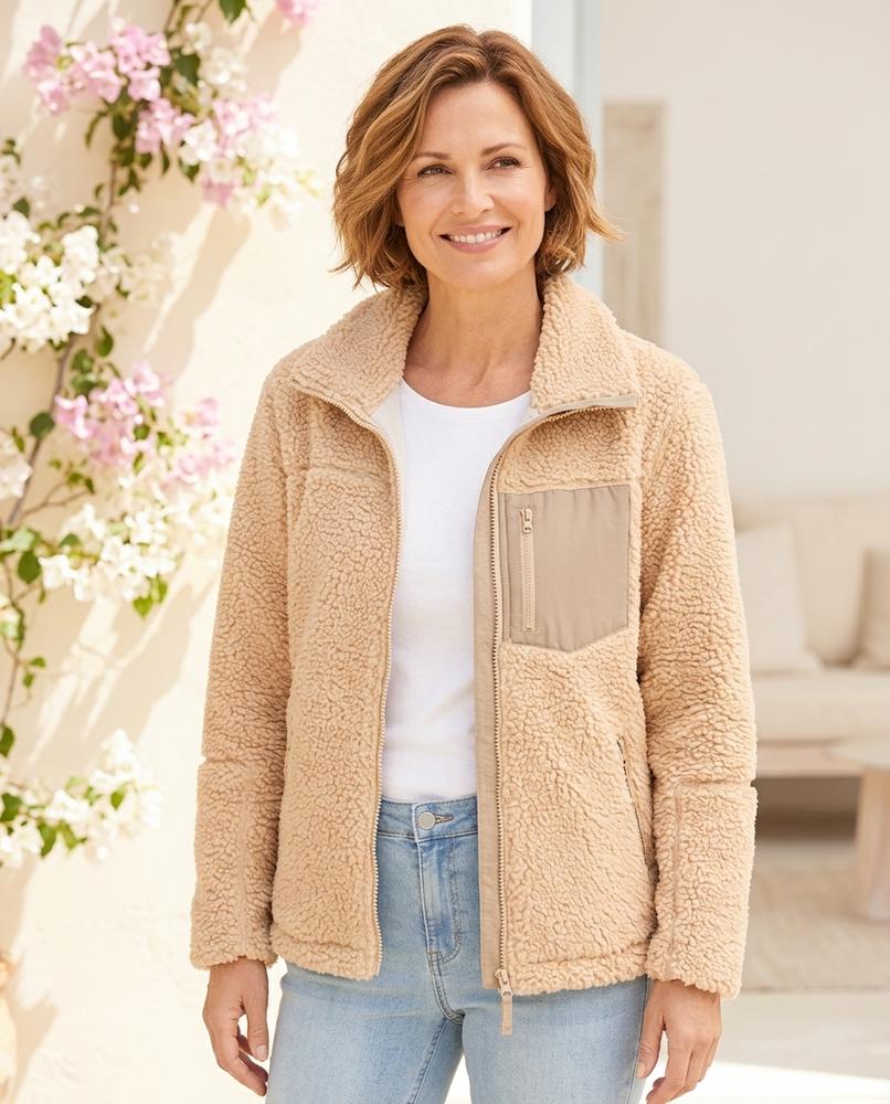 Marvis Mode - Nihas | Langärmlige Teddyfleece Jacke Damen