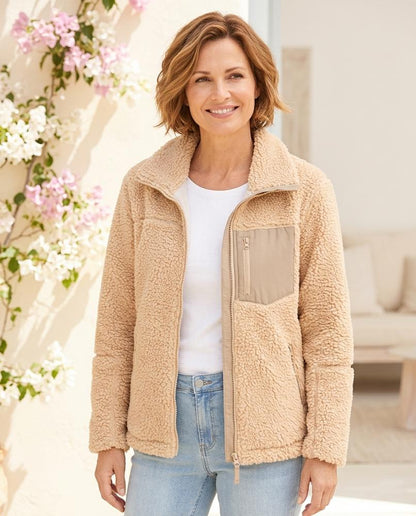 Marvis Mode - Nihas | Langärmlige Teddyfleece Jacke Damen