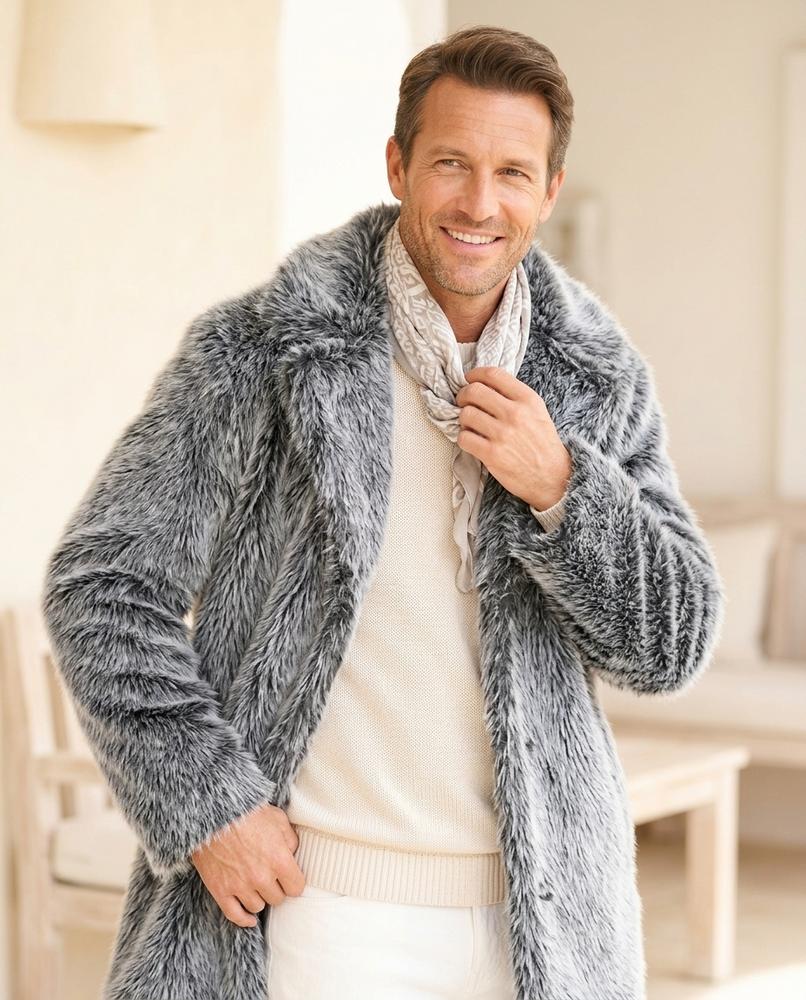 Marvis Mode - Vuguv | Gefütterter Webpelz Mantel Damen