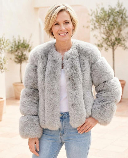 Marvis Mode - Kuvuv | Gefütterte Plüschige Jacke Damen