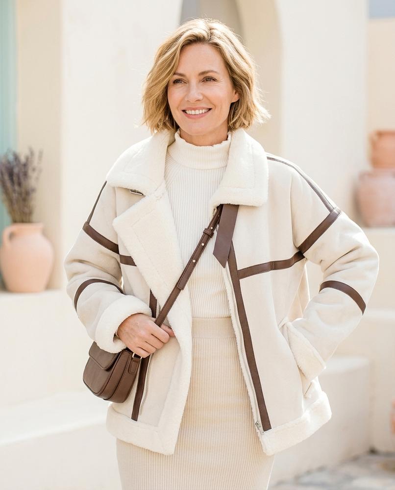 Marvis Mode - Yonat | Gefütterte Abgesetzte Jacke Damen