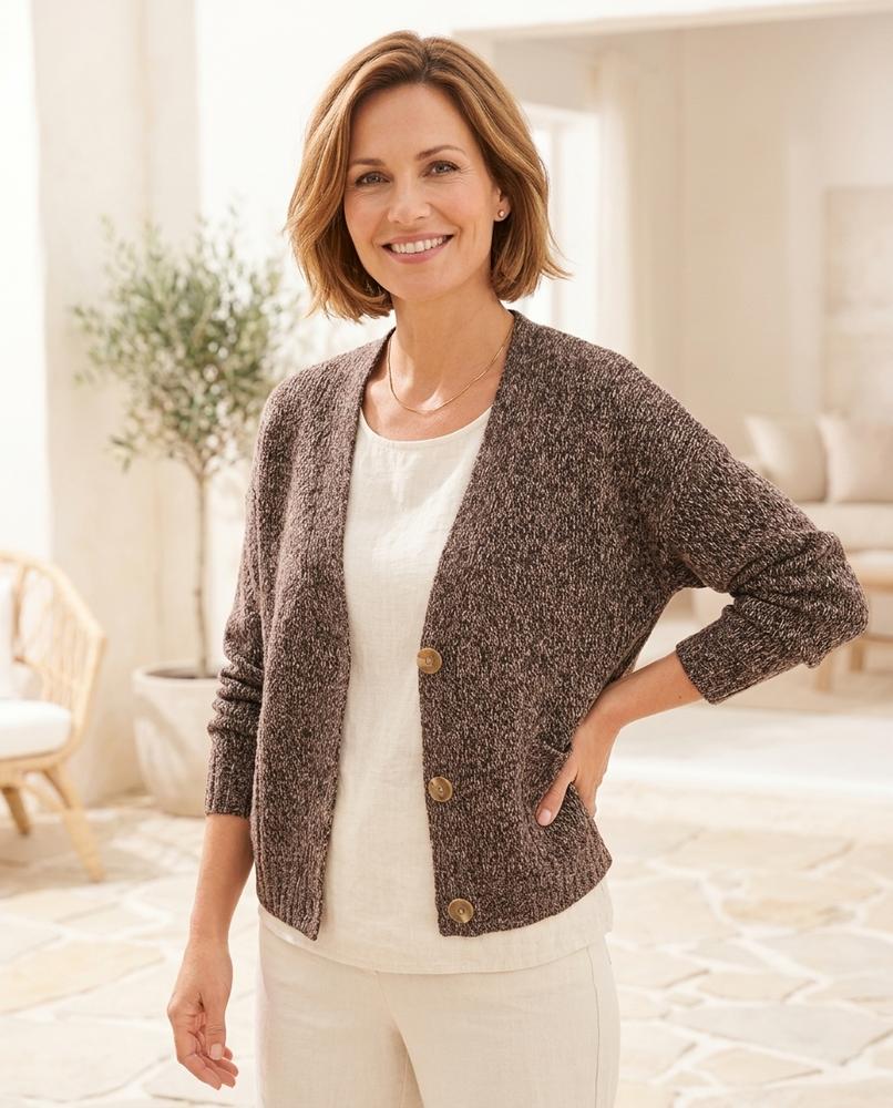 Marvis Mode - Yuvev | Meliert Geknöpft Cardigan Damen