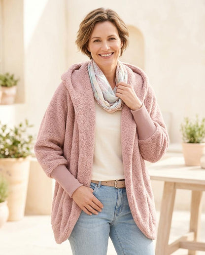 Marvis Mode - Kusel | Verschlusslos Plüschig Cardigan Damen