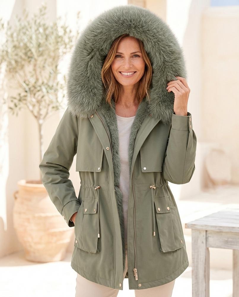 Marvis Mode - Dumus | Gefüttert Pelz Jacke Damen