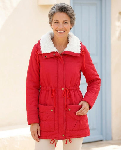 Marvis Mode - Zobil | Gefütterter Taillierbarer Mantel Damen