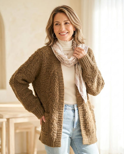 Marvis Mode - Aedon | Strukturiert Verschlusslos Cardigan Damen
