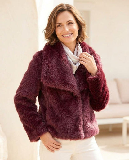 Marvis Mode - Kadat | Flauschige Kurz Geschnittene Jacke Damen