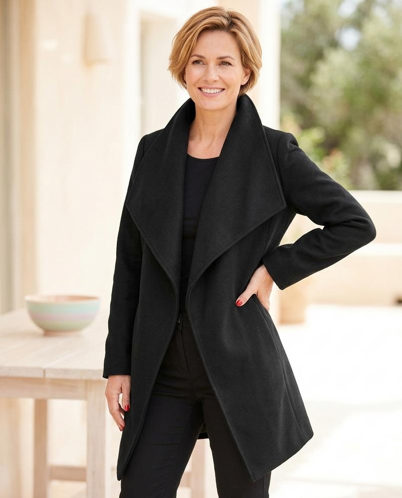 Marvis Mode - Tadim | Verschlusslos Asymmetrisch Mantel Damen