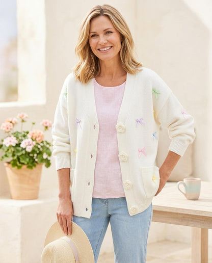 Marvis Mode - Yusad | Verzierter Gestrickter Cardigan Damen