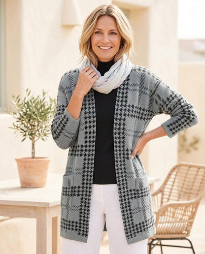 Marvis Mode - Netid | Karierter Offener Cardigan Damen