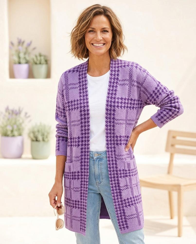 Marvis Mode - Netid | Karierter Offener Cardigan Damen