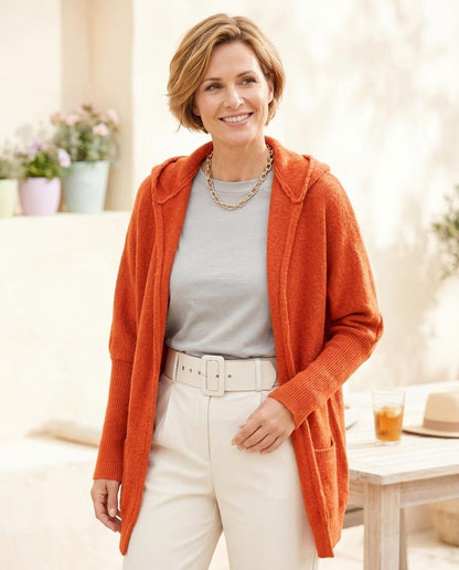 Marvis Mode - Yegik | Strukturierter Offener Cardigan Damen