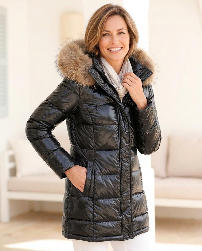 Marvis Mode - Sozal | Glänzend Wattiert Mantel Damen