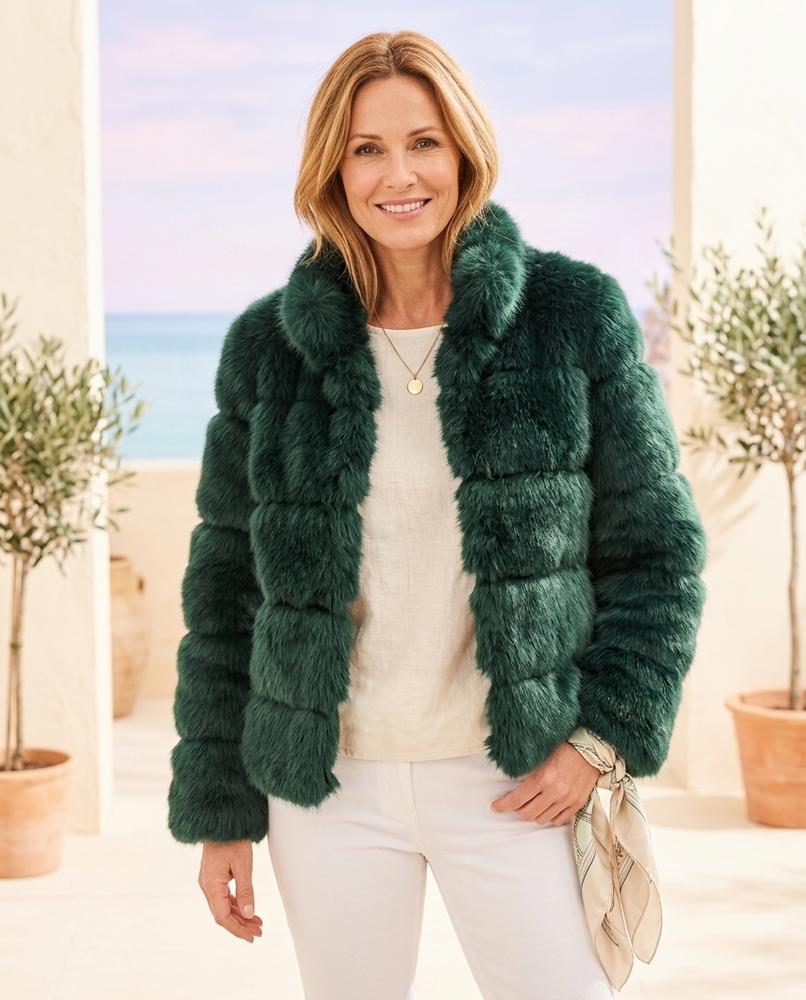 Marvis Mode - Magar | Pelzige Gesteppte Jacke Damen