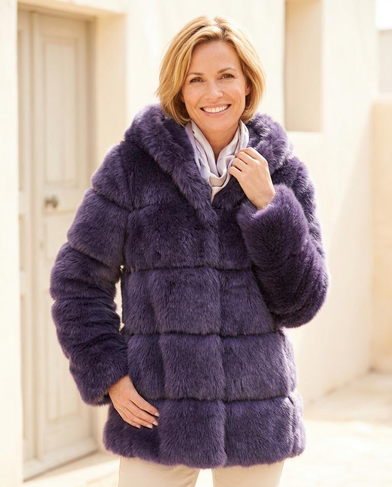 Marvis Mode - Magar | Pelzige Gesteppte Jacke Damen