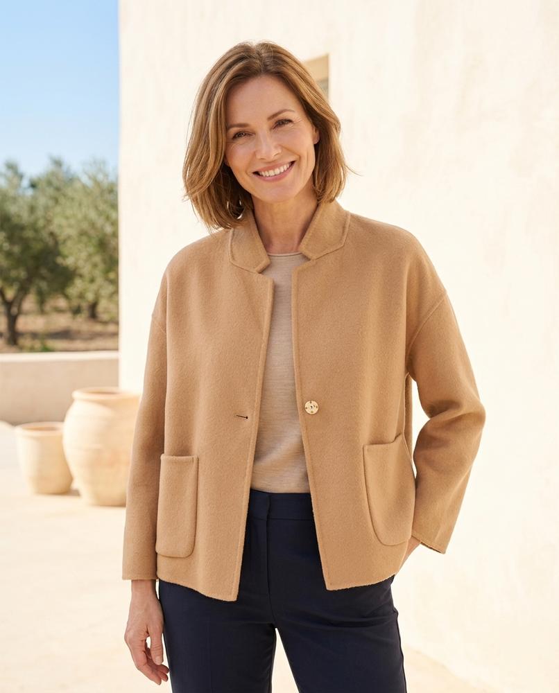 Marvis Mode - Sagam | Kurz Geschnittene Woll Jacke Damen